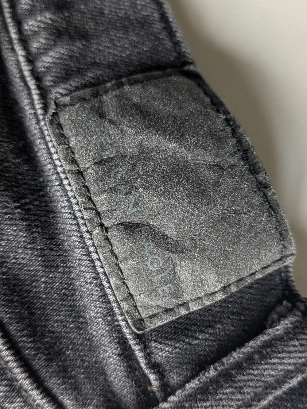 American Eagle Outfitters Black Distressed Straight-Leg Jeans - Picture 6 of 7